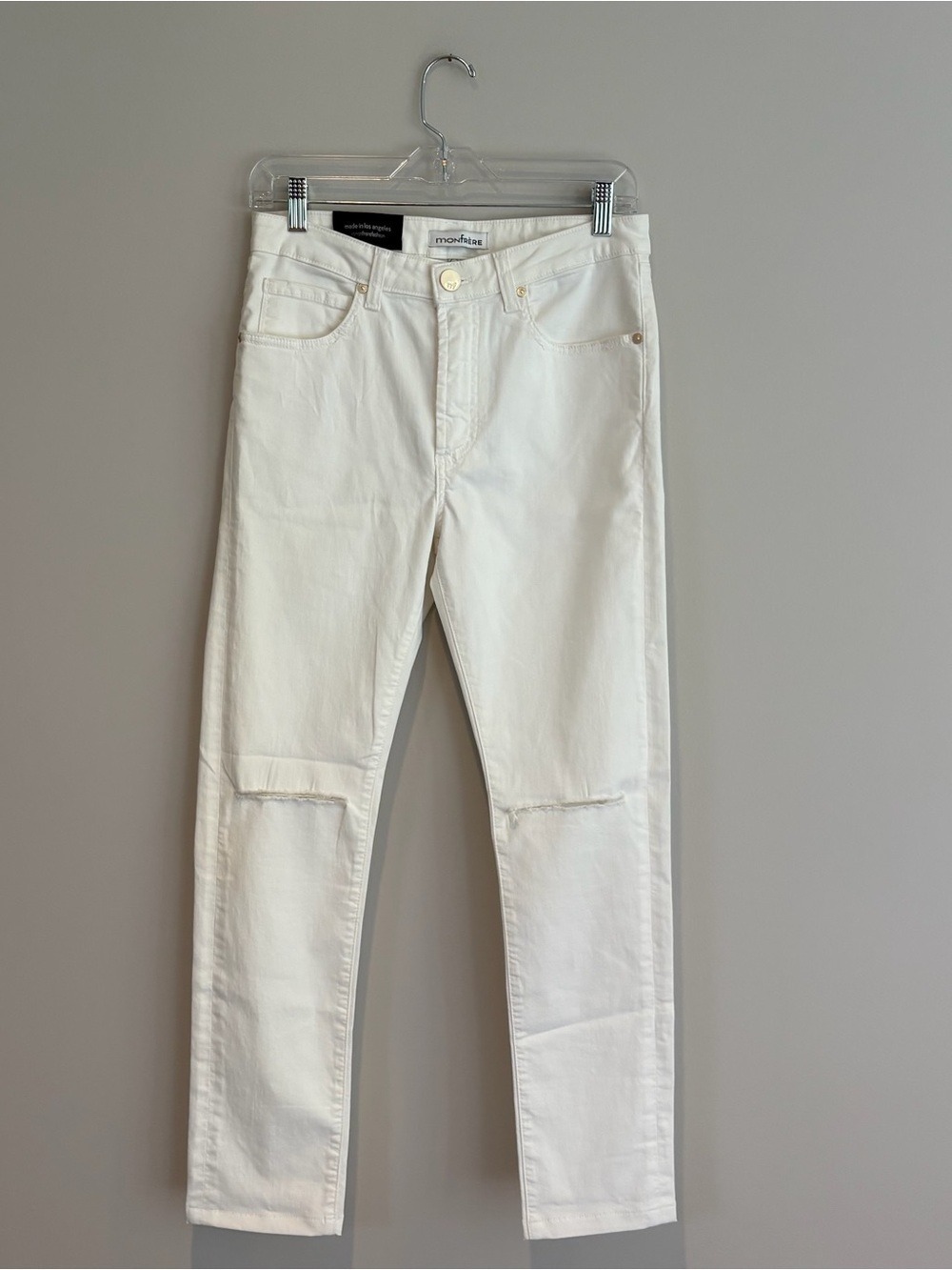 Monfrere Grayson White Skinny Jeans Size 31